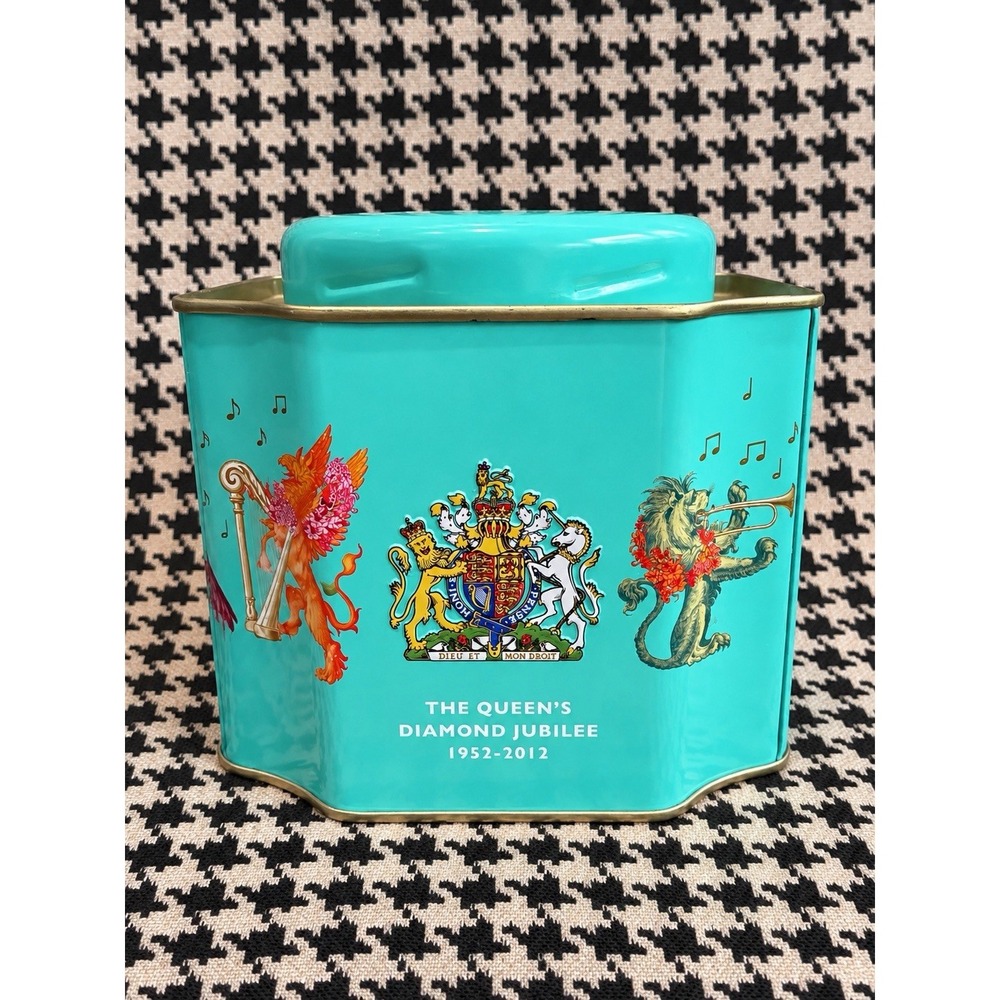 Fortnum & Mason Queen Elizabeth II Diamond Jubilee Empty Tea Tin Royal England